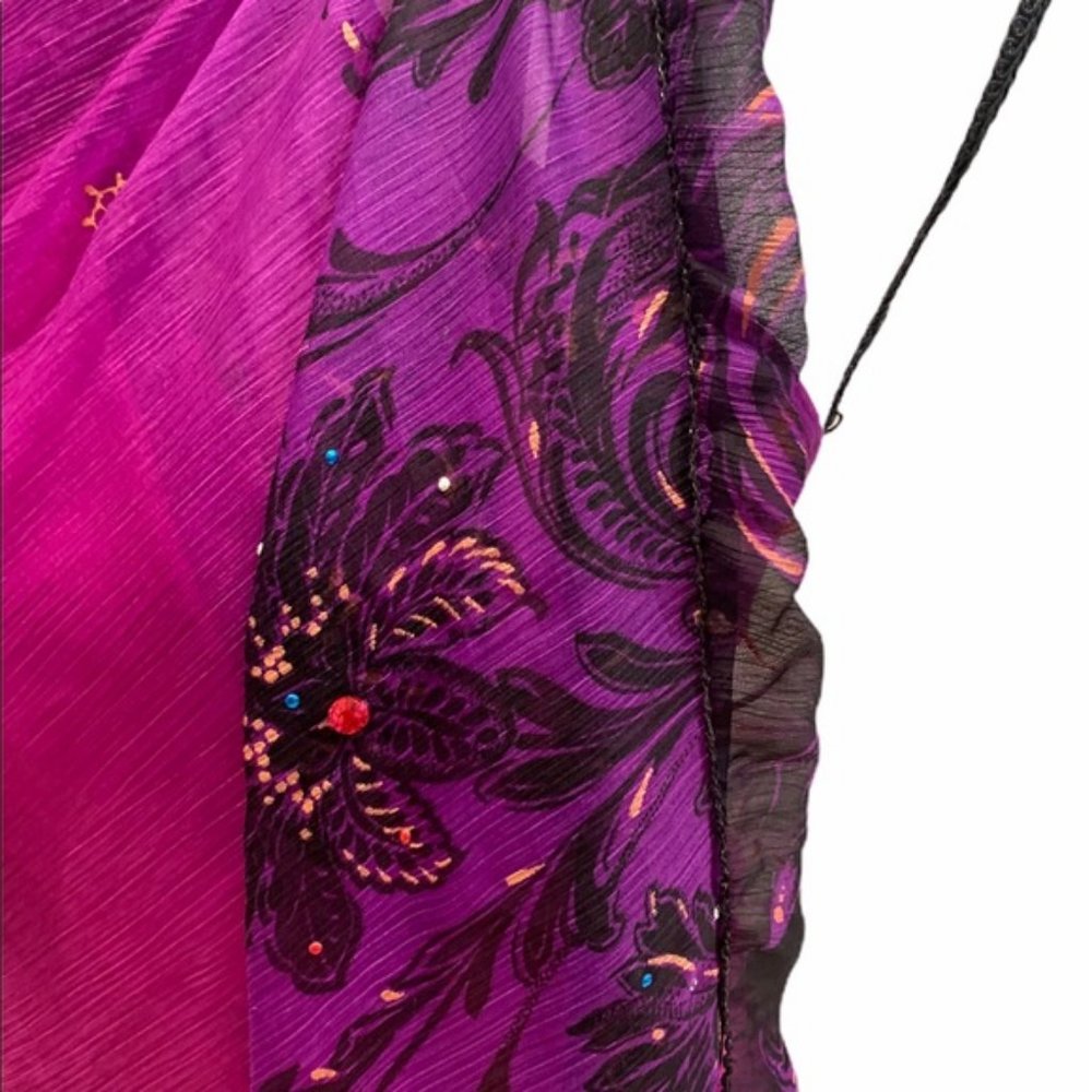 Pink & Purple Scarf/Sarong/Wrap Chiffon 80”x45” - Picture 7 of 7